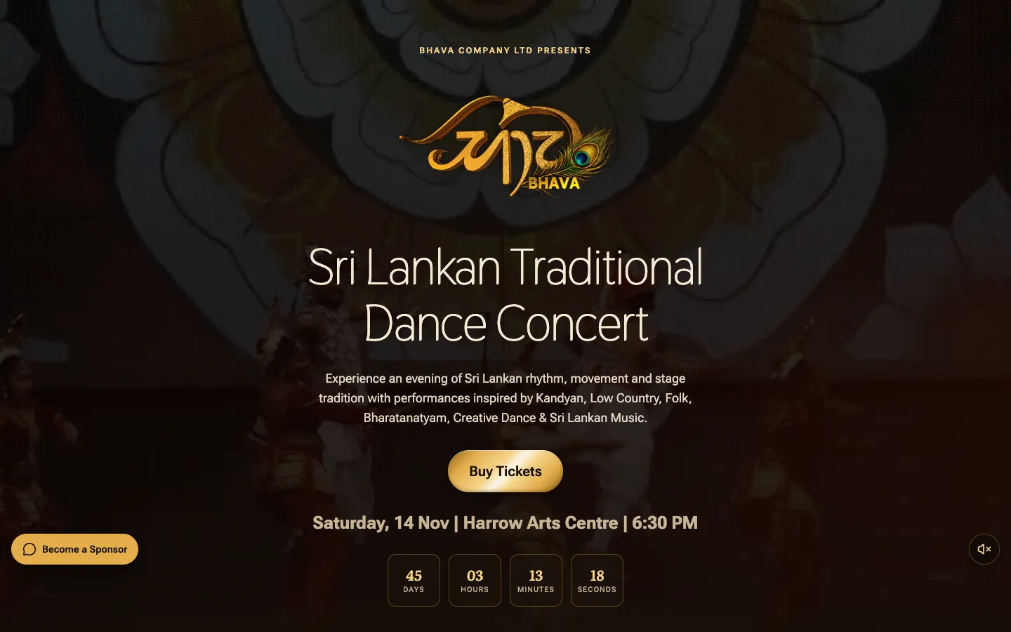 Bhava Academy website homepage on desktop
