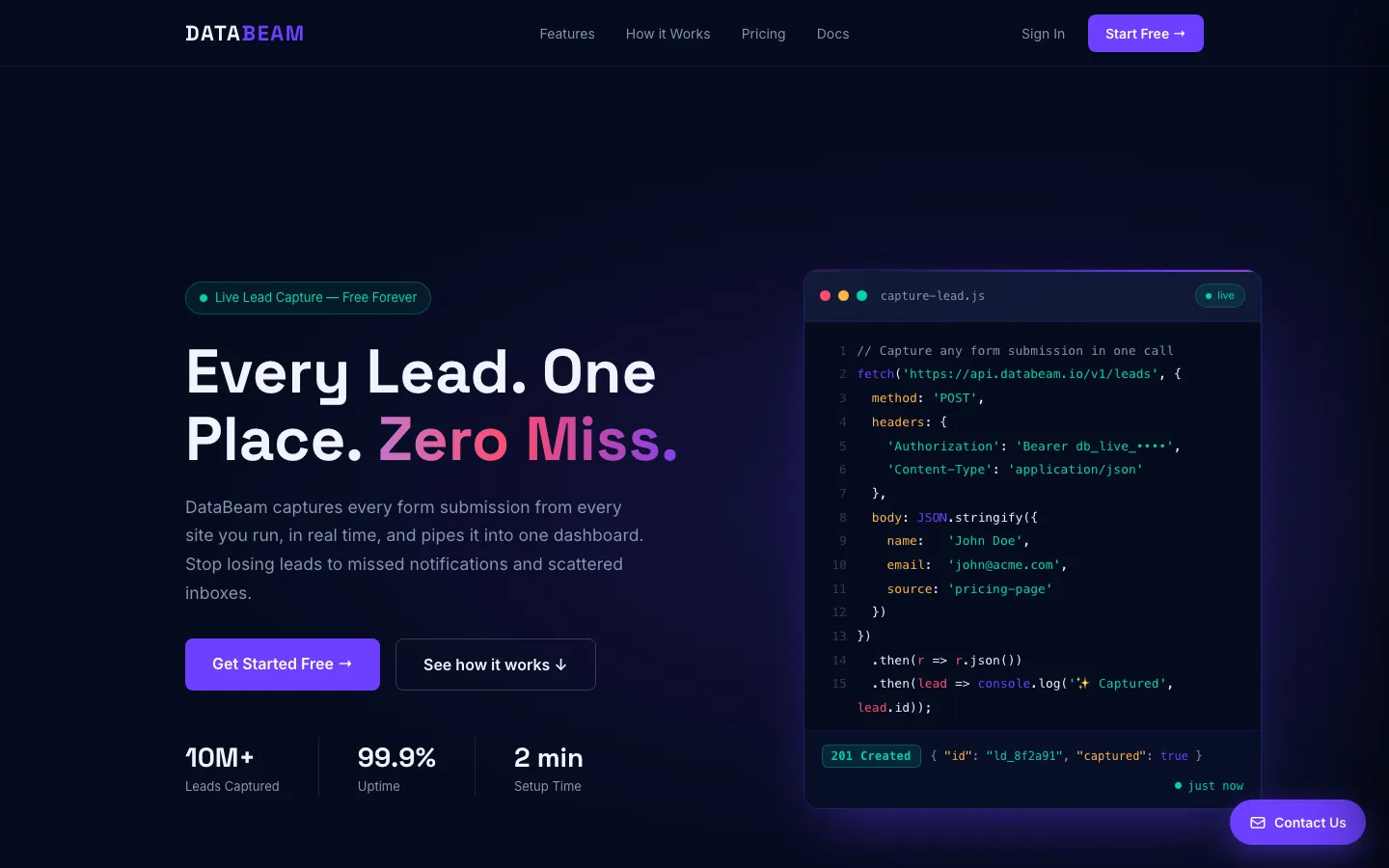 Custom CRM example on desktop